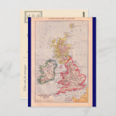 kaart, Britse eilanden, rond 1920 Briefkaart (Voorkant / Achterkant)