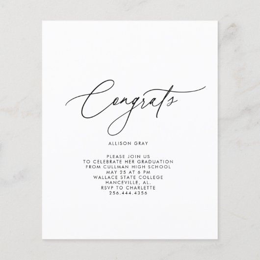 Kaart brochure Afstuderen budgetscript (Achterkant)