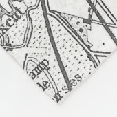  kaart Brussel België (1905) Fleece Deken (Hoek)