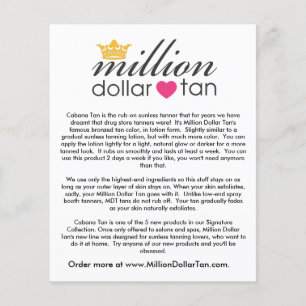 Kaart Cabana Tan Verticaal miljoen dollar