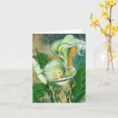 Kaart Calla Lily Flowers schilderen (Gele Bloem)