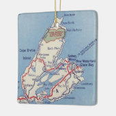  kaart Cape Breton Island Keramisch Ornament (Links)