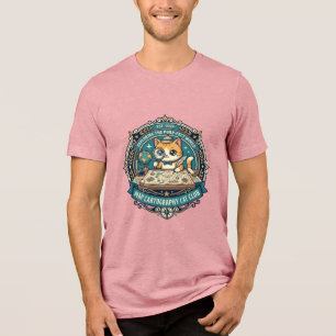 Kaart Cartografie Kat Grappige Kat Liefhebber Ontw Tri-Blend Shirt