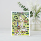 Kaart Cartoon Zuid-Congres Ave ATX (Staand voorkant)