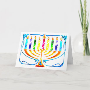 Kaart: Chanoeka Menorah - Chanoeka Menorah Feestdagen Kaart