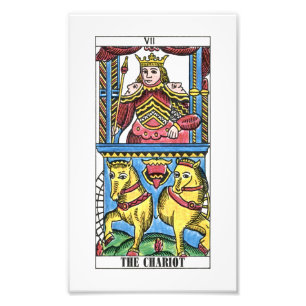 Kaart Chariot Tarot Foto Afdruk