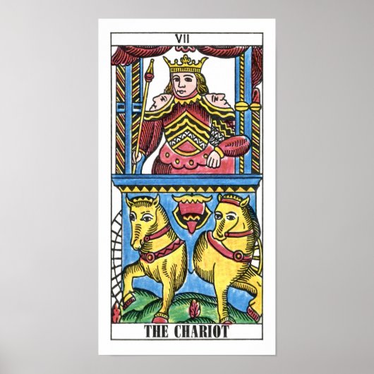 Kaart Chariot Tarot Poster (Voorkant)