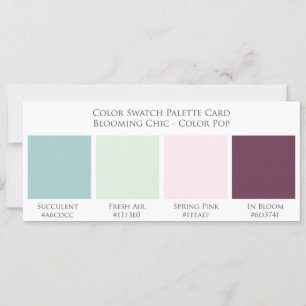 Kaart Chic Wedding Color Swatch