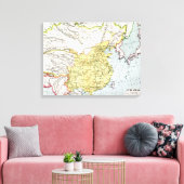 KAART: CHINA, 1910 CANVAS AFDRUK (Insitu (Woonkamer))