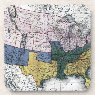 KAART: CIVIL WAR, 1864 DRANKJES ONDERZETTER