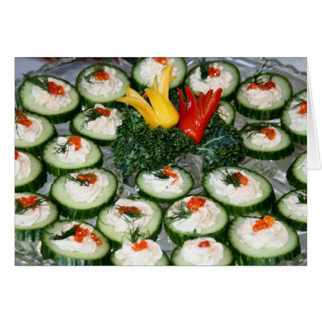 Kaart, "Cucumber Canapes" (Voorkant Horizontaal)