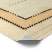  kaart Curaçao (1823) Poster (Hoek)