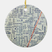 kaart Dallas Keramisch Ornament (Achterkant)