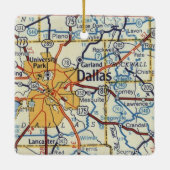  kaart Dallas Texas Keramisch Ornament (Achterkant)