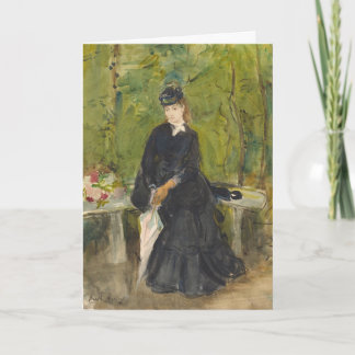 KAART Dame zittend op bank Berthe Morisot Schilder
