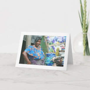 Kaart, de "Dame van de Schoen van Abidjan " Kaart