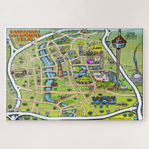 Kaart de van de binnenstad van de Cartoon van San Legpuzzel