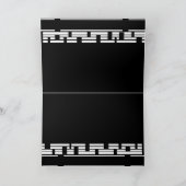 Kaart Deco Zwart Wit Verjaardag Man (Binnen)