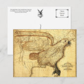 kaart die Amerika als Eagle vertegenwoordigt (Voorkant / Achterkant)