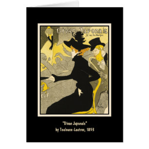 Kaart: Divan Japonais door Toulouse-Lautrec