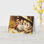 Kaart: Drie Kleine Kittens Kaart (Gele Bloem)