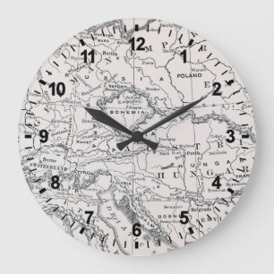 KAART: DUITSLAND EN OOSTENRIJK GROTE KLOK