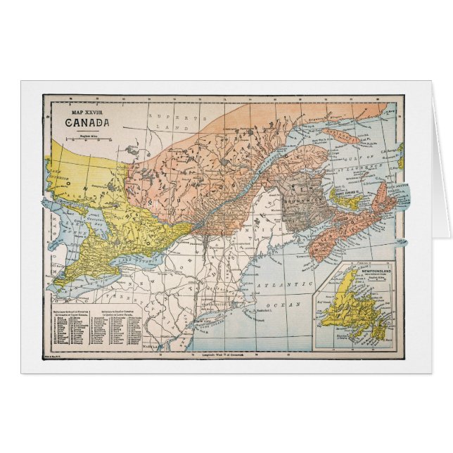 KAART: EASTERN CANADA (Voorkant Horizontaal)