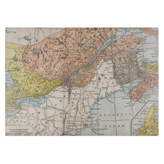 KAART: EASTERN CANADA SNIJPLANK (Voorkant)