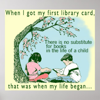 Kaart eerste bibliotheek poster