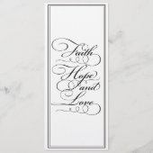 Kaart Elegant Black & White Script Wedding Menu (Achterkant)