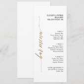 Kaart Elegant Gold & Black Calligraphy Bar (Voorkant / Achterkant)