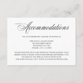 Kaart Elegant Script Accommodations Enclosure (Voorkant)