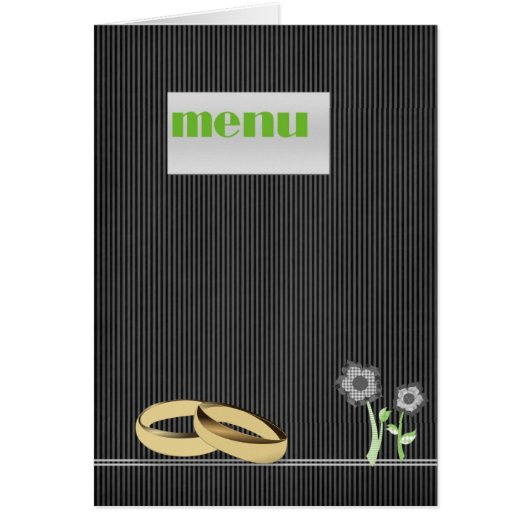 Kaart Elegant Wedding Menu (Voorkant)