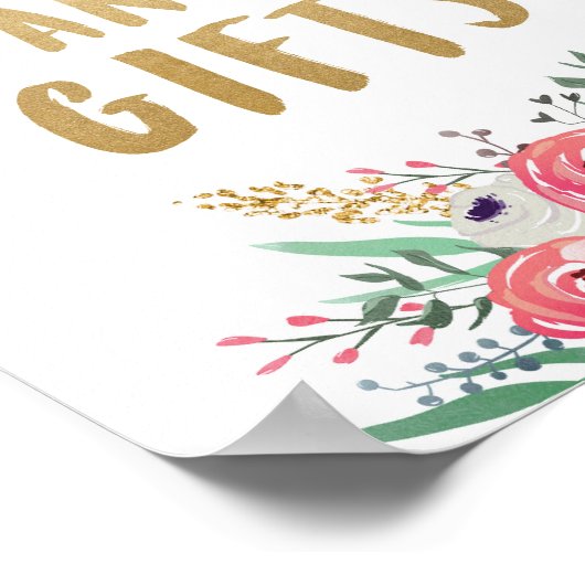 Kaart en Cadeaus Brunch Mousserende Bruidsbloemen Poster (Hoek)