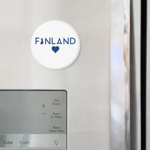 Kaart en hart van Finland Magneet