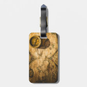 Kaart en kompas bagagelabel (Achterkant verticaal)