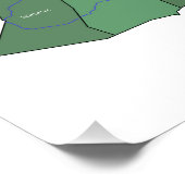 Kaart en vlag van Afghanistan Perfect Poster (Hoek)