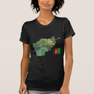 Kaart en vlag van Afghanistan T-shirt