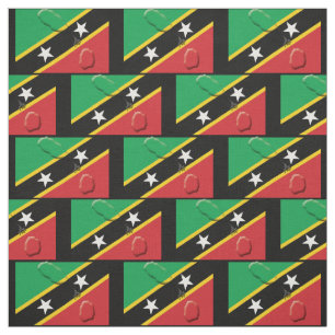 Kaart en vlag van ST KITTS Stof