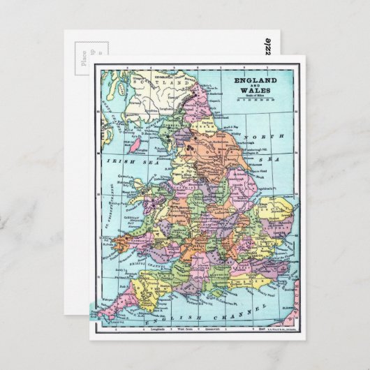  kaart - Engeland en Wales (Voorkant / Achterkant)