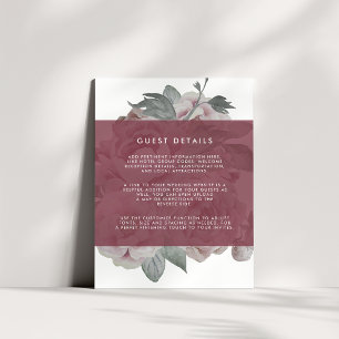 Kaart Engels Garden Wedding Details Marsala