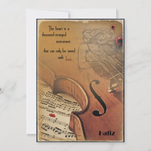 Kaart enkel Hafiz - thousend-stringed instrument (Voorkant)