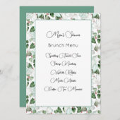 Kaart Eucalyptus Foliage Waterverf Menu (Voorkant / Achterkant)