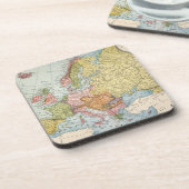 KAART: EUROPA, 1885 DRANKJES ONDERZETTER (Linkerzijde)