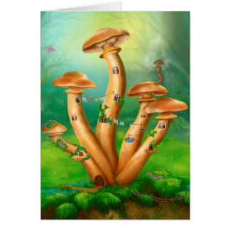 Kaart Fantasy Paddenstoelen honingagarica in huis