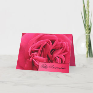 Kaart: Feliz Aniversário - het Roze nam toe Kaart