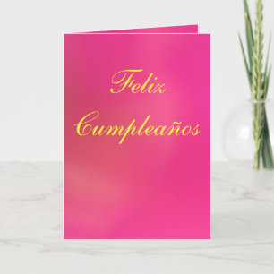 Kaart - Feliz Cumpleaños - Rosa