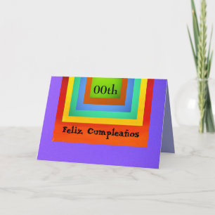 Kaart - Feliz Veelkleurige Cumpleaños -