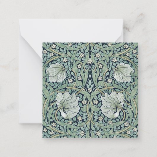 KAART FLAT NOTE : WILLIAM MORRIS : PIMPERNEL NOTITIEKAARTJE (Voorkant)