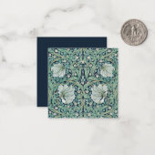 KAART FLAT NOTE : WILLIAM MORRIS : PIMPERNEL NOTITIEKAARTJE (Voorkant / Achterkant in situ)